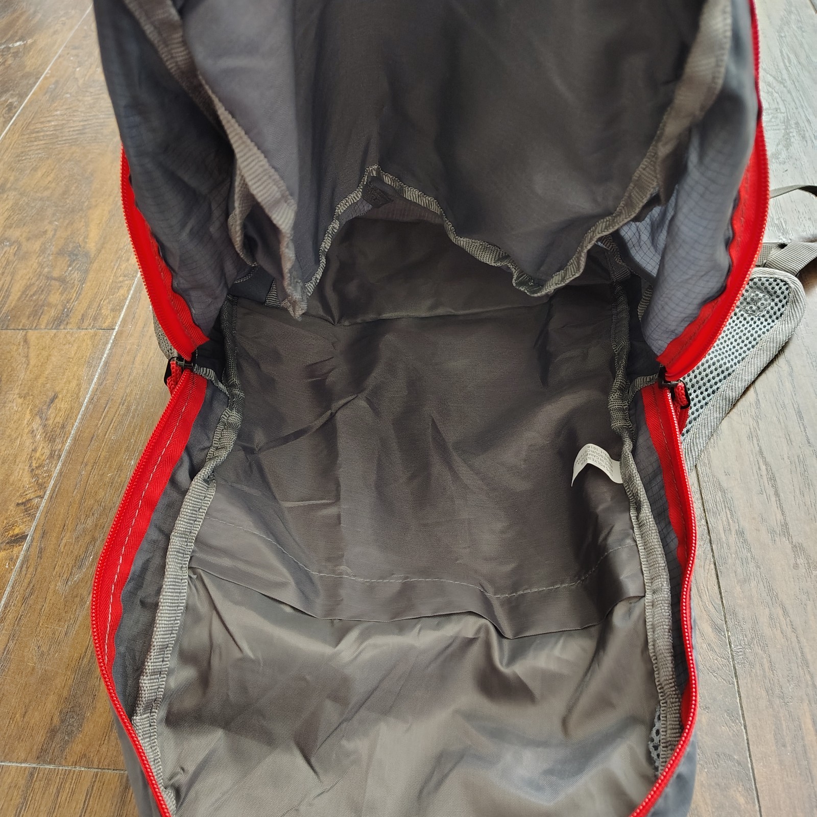 COSTCO Backpack Gray/Red Lightweight Travel Bag 4