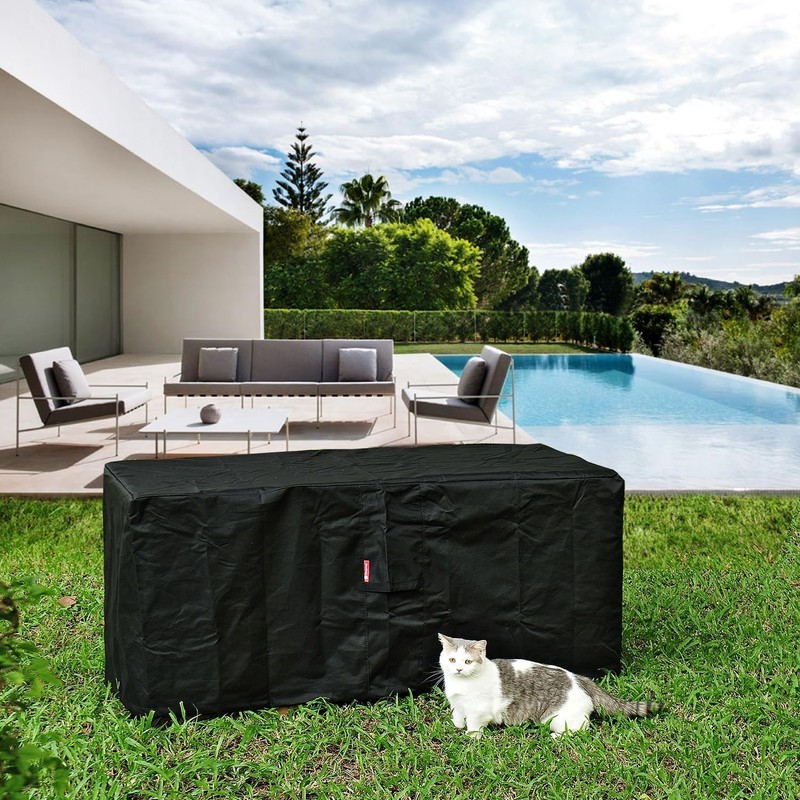 Rectangular Fire Pit Cover-Fits 44-48 inch Fire Table-Outdoor Waterproof Anti... gallery