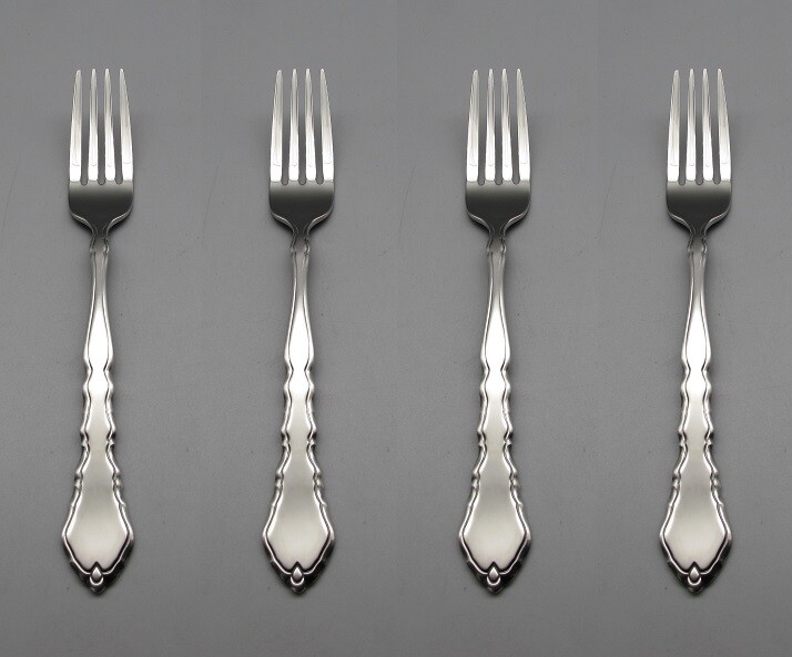 Oneida Community Stainless Flatware SATINIQUE Dinner Forks - Set of Four New gallery