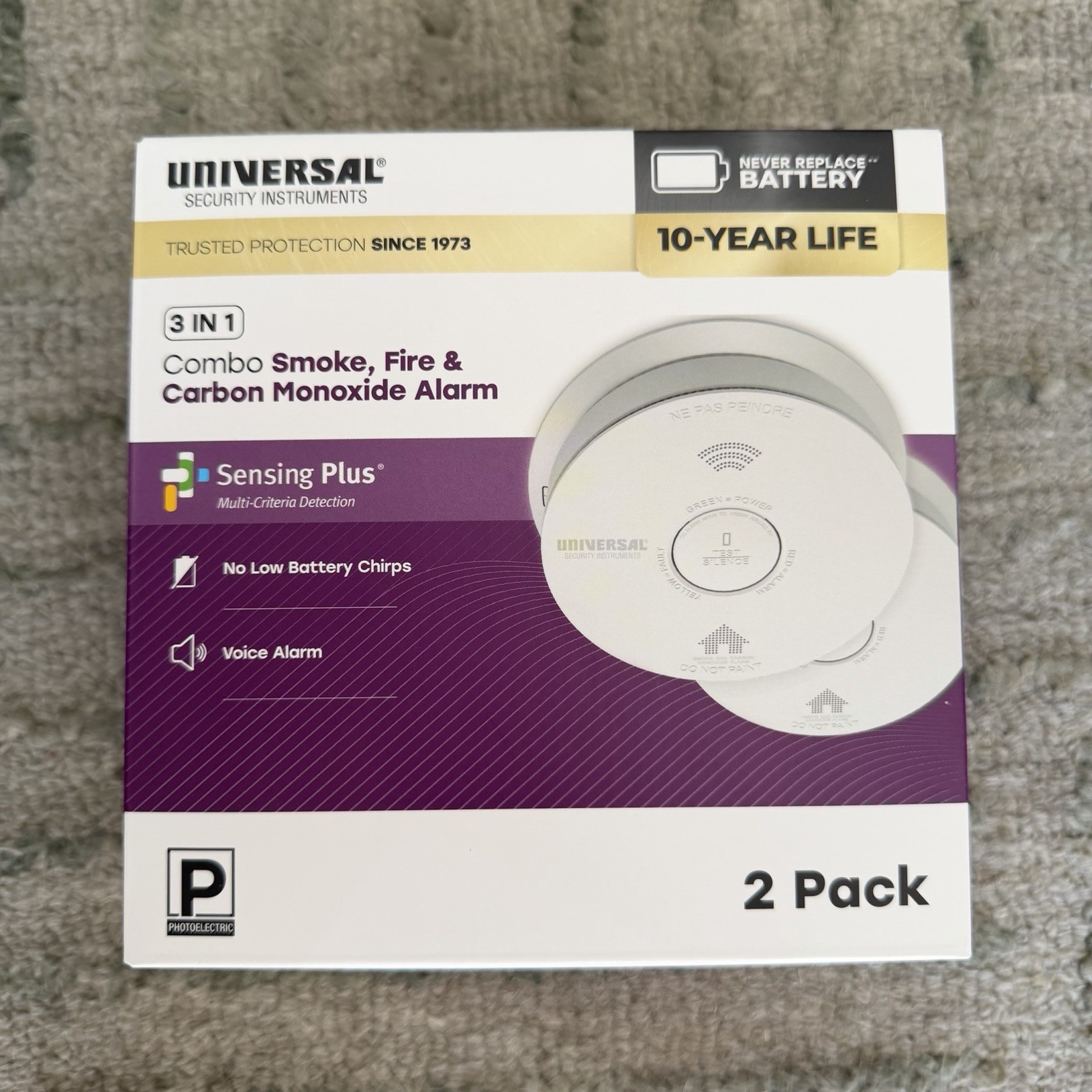 2-Pack 10-Year Battery Combination Smoke and Carbon Monoxide Detector with Voice gallery