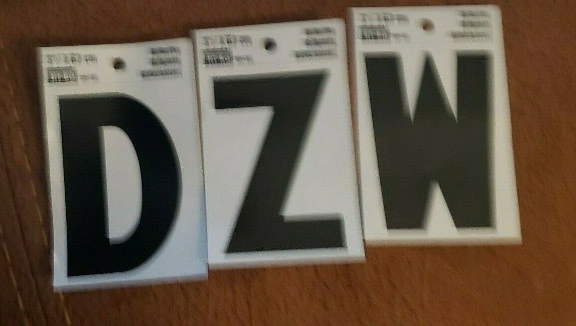 Hy-Ko 3" Reflective Vinyl Letter Self-Adhesive Sticker See info for availability gallery