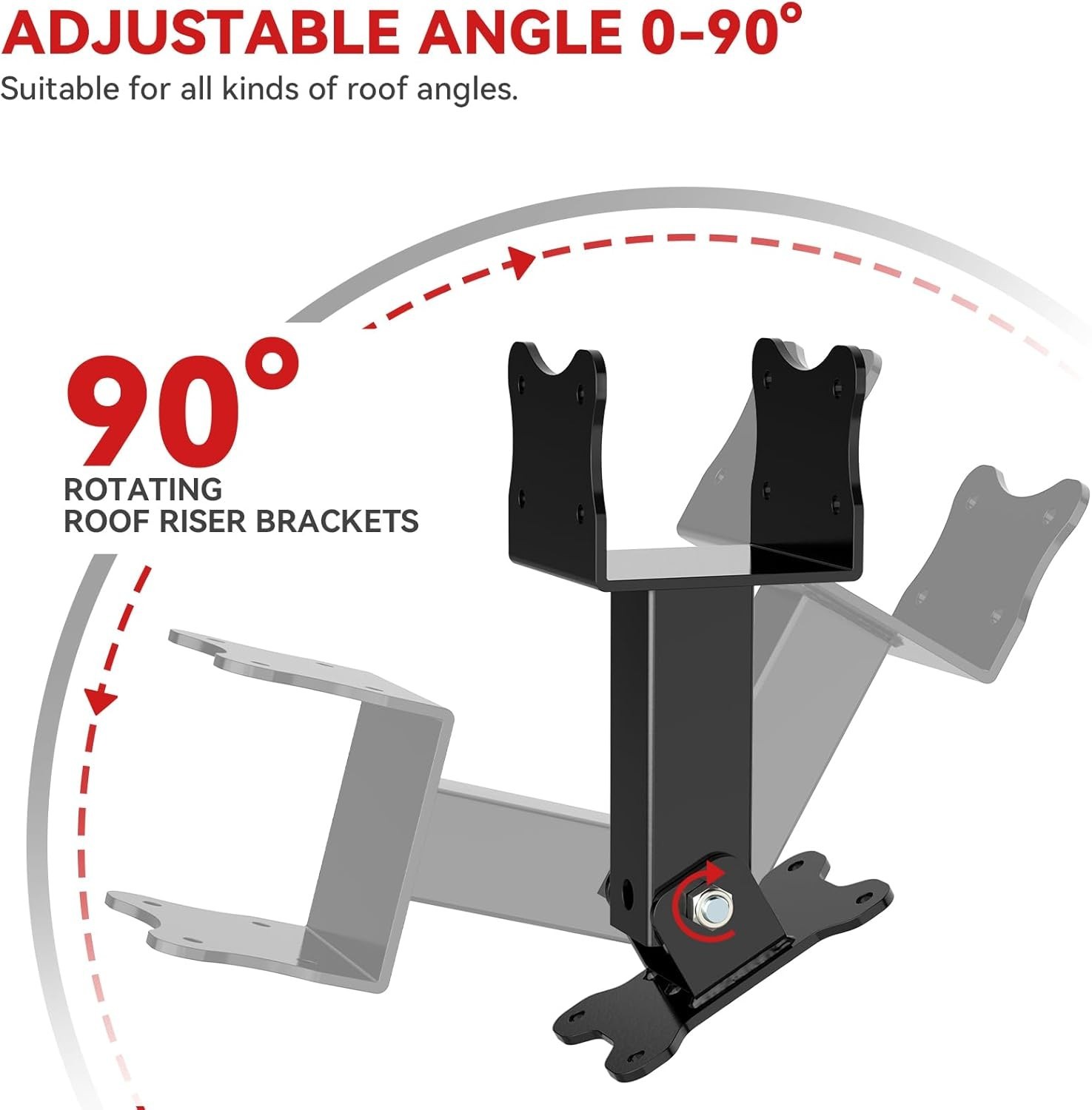 3 Pcs Roof Riser Brackets Heavy Duty Pergola Roof Riser Beam Brackets Kit 304 gallery