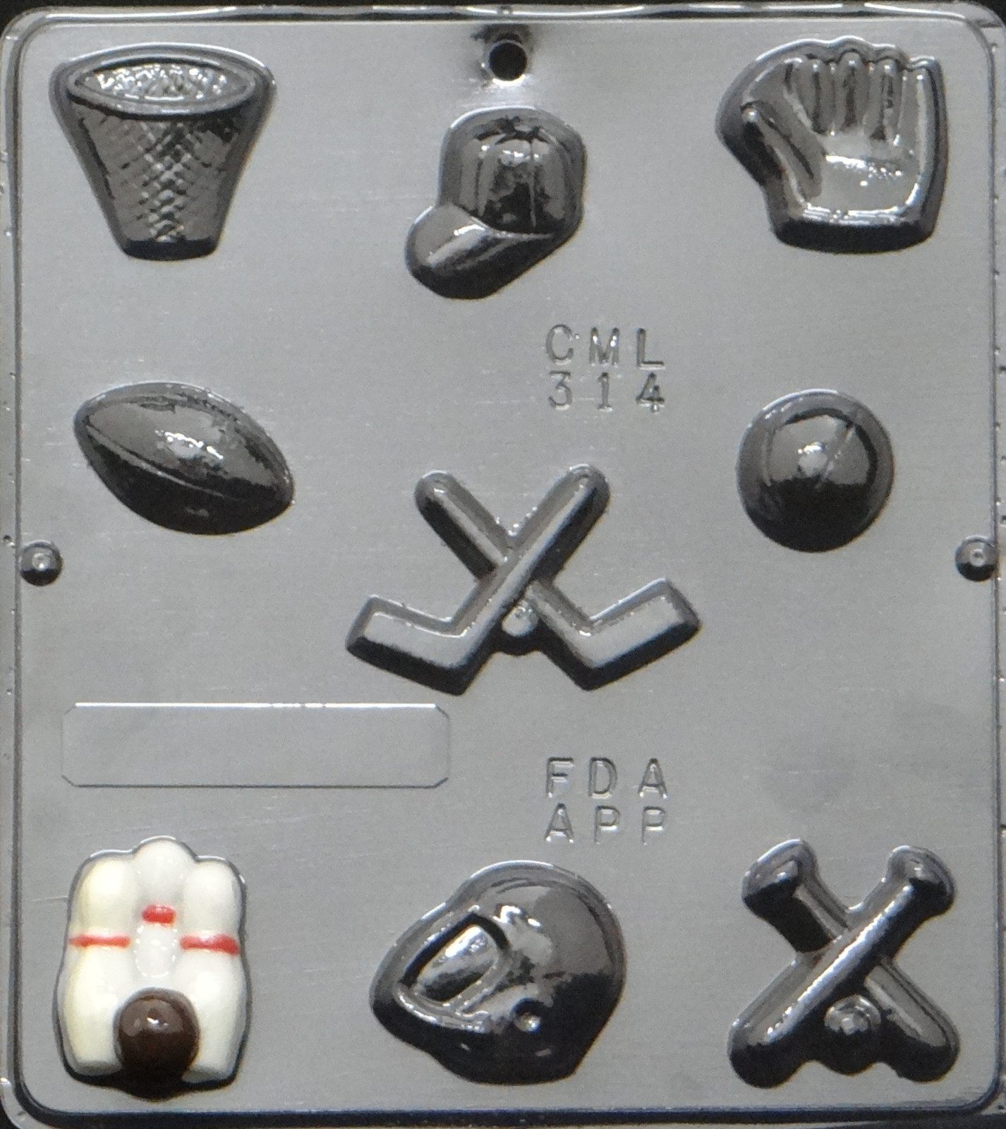 Sports Assortment Chocolate Candy Mold 314 NEW gallery