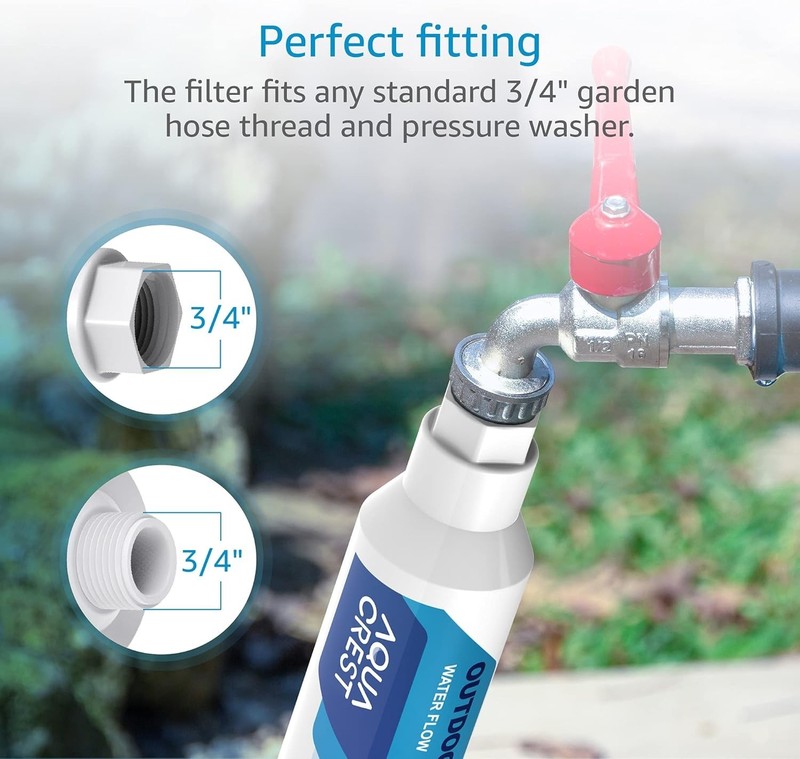 AQUA CREST Inline Water Filter,used for Car Washing&Yard Cleaning,2 Packs gallery