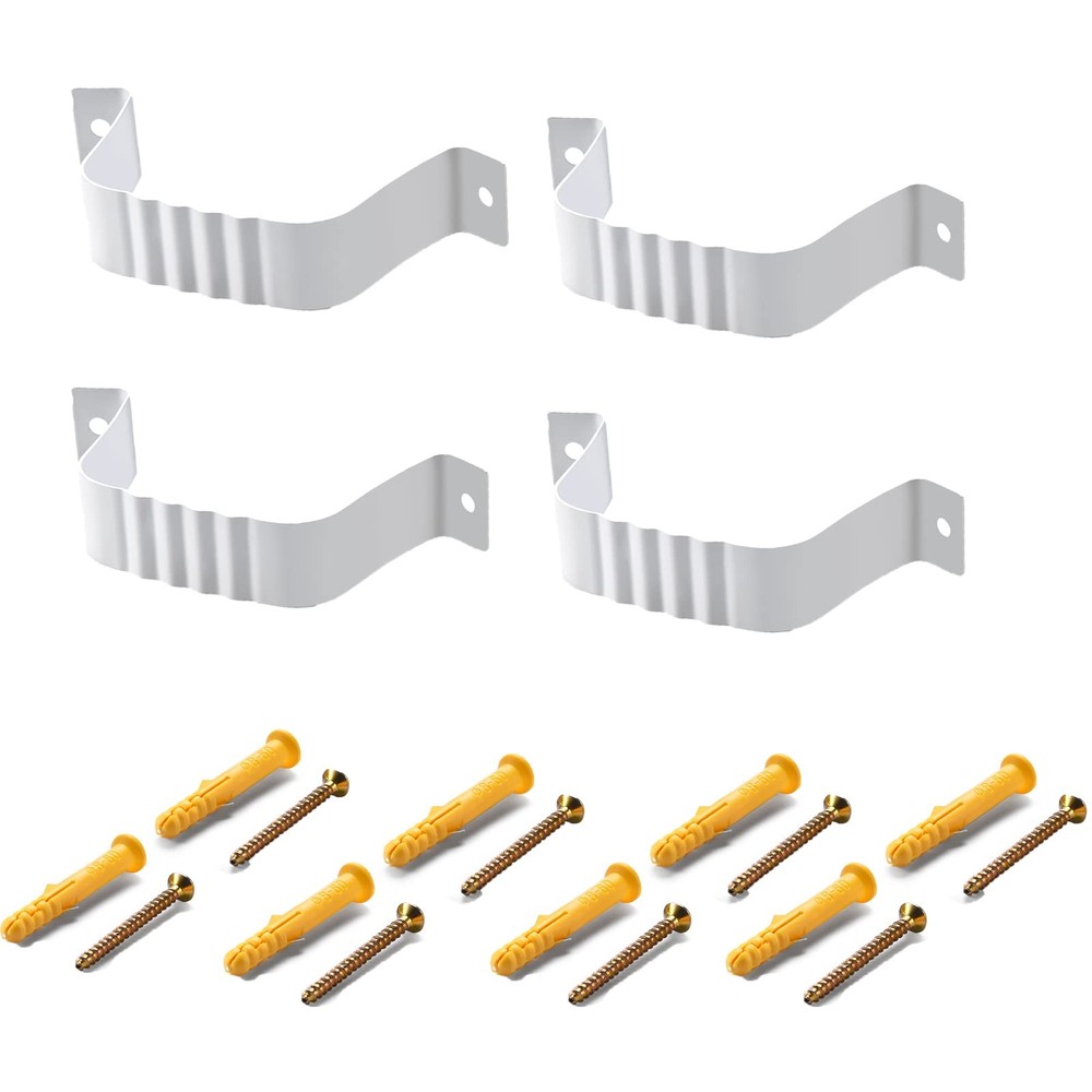 VYH Gutter Straps 2x3，Downspout Bracket ，Downspout 2"x3", 2x3 white 4pcs