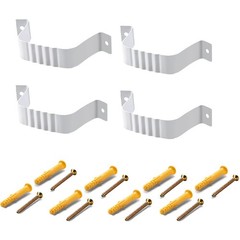 VYH Gutter Straps 2×3，Downspout Bracket ，Downspout 2″x3″, 2×3 white 4pcs