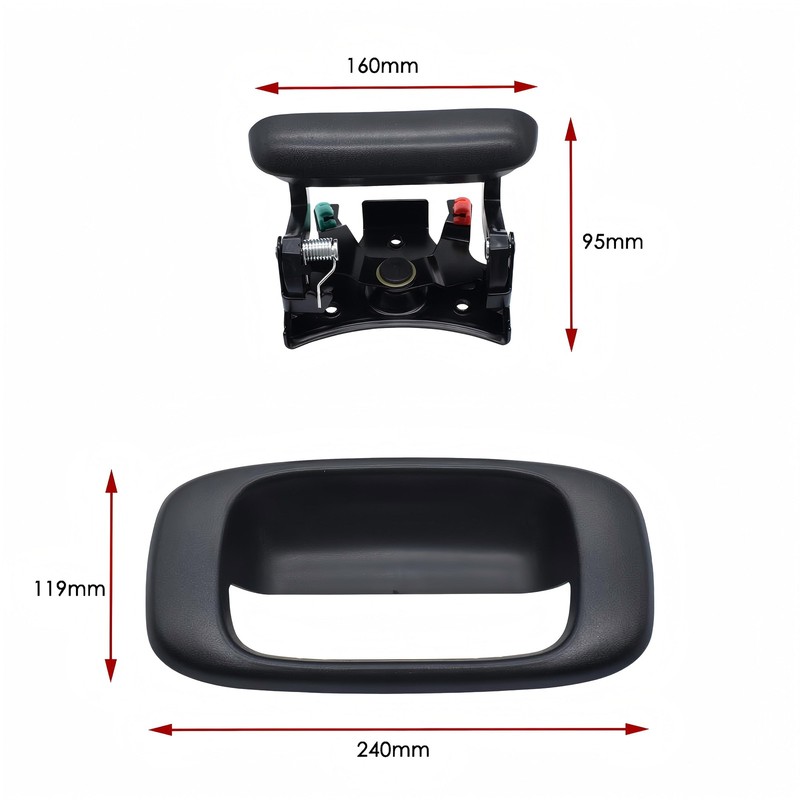 Tailgate Latch Handle&Bezel for Chevrolet Silverado 1500 GMC Sierra 1500 99-06 gallery