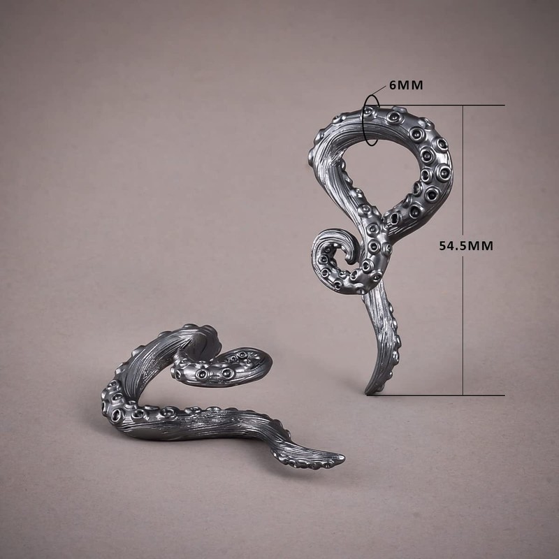 ERKUOO 2PCS Serpentine Rose Dangle Ear Weights for Stretched Ear Hangers Ears... gallery
