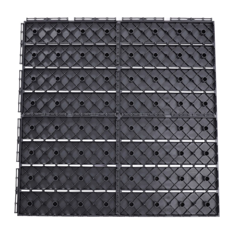 12"x12" Interlocking Deck Tiles, 30 Pack Outdoor Patio Floor Tiles Dark Gray gallery