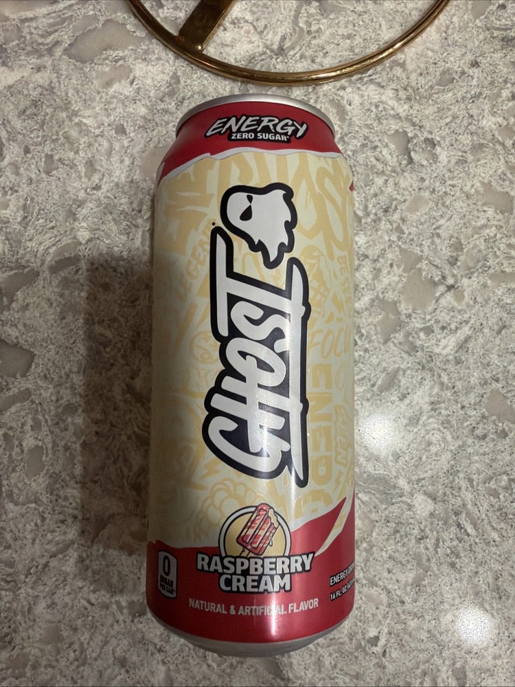 GHOST ENERGY Raspberry Cream Zero Sugar Energy Drink, 16 fl oz - EXP MAY 2027