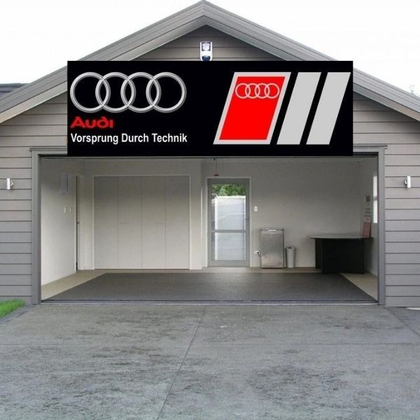 Four Rings Audi Sport Style Flag – 71x24" Garage Racing Display Wall Decor gallery