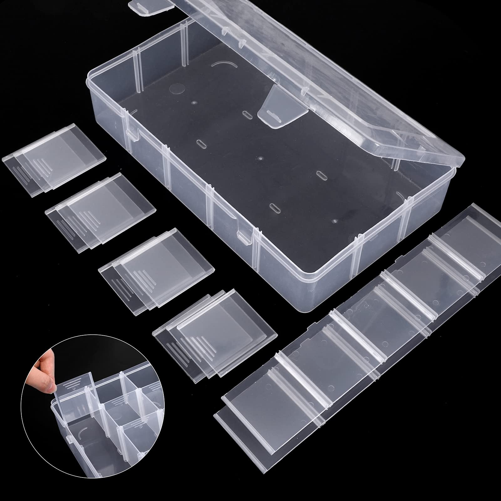 3 Pack 15 Grids Large Plastic Storage Organizer Box,15 Compartments with Divi... gallery