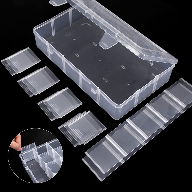 3 Pack 15 Grids Large Plastic Storage Organizer Box,15 Compartments with Divi... gallery