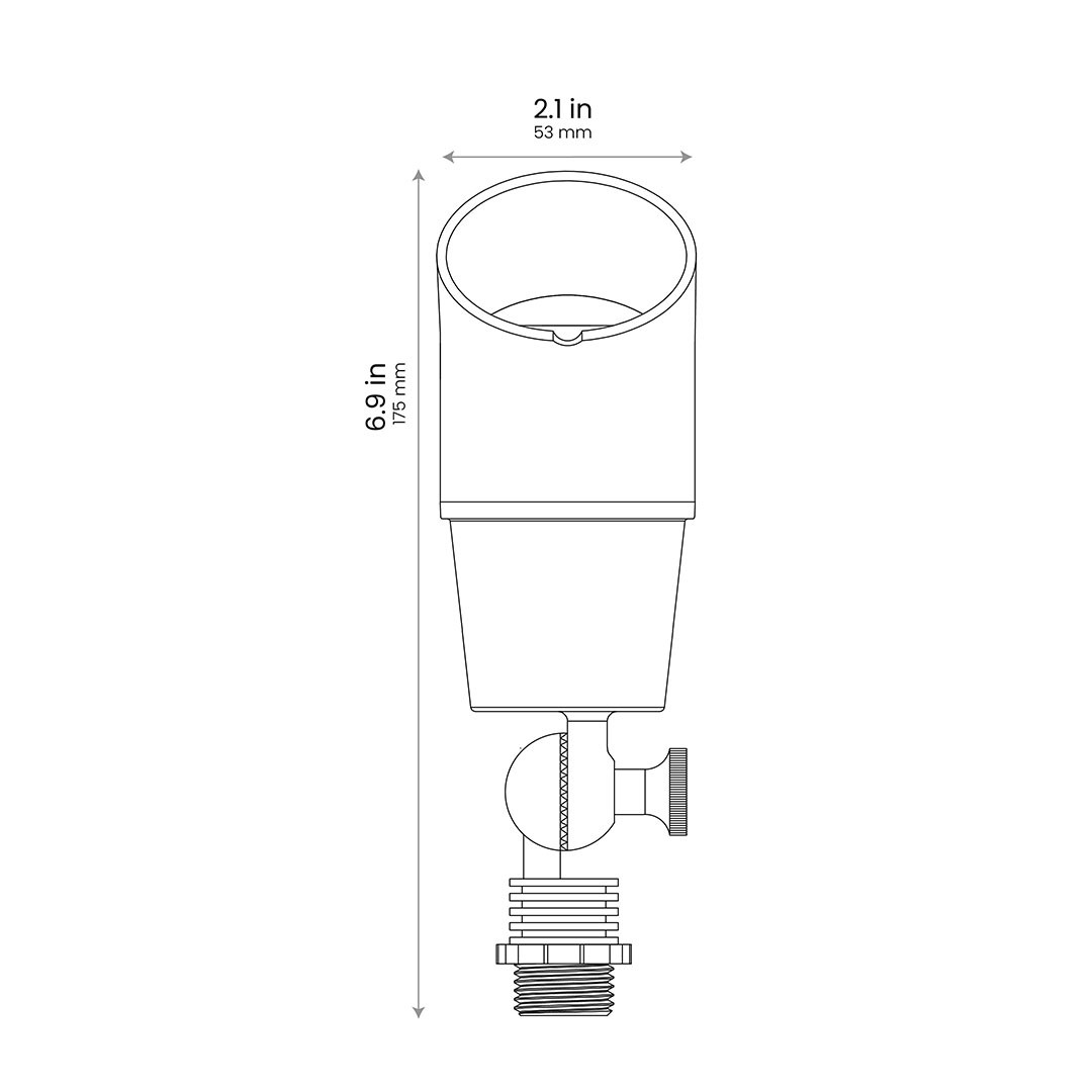 702 Lighting Jack - Fixed socket MR16 Drop-in Uplight in Antique Brass, Convex gallery