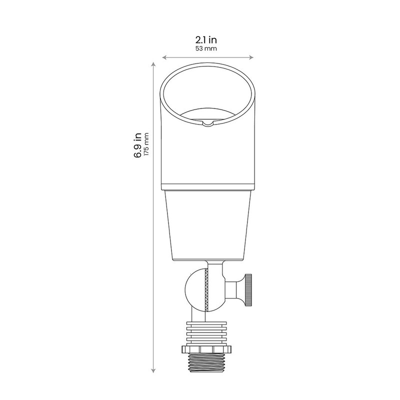 702 Lighting Jack - Fixed socket MR16 Drop-in Uplight in Antique Brass, Convex gallery