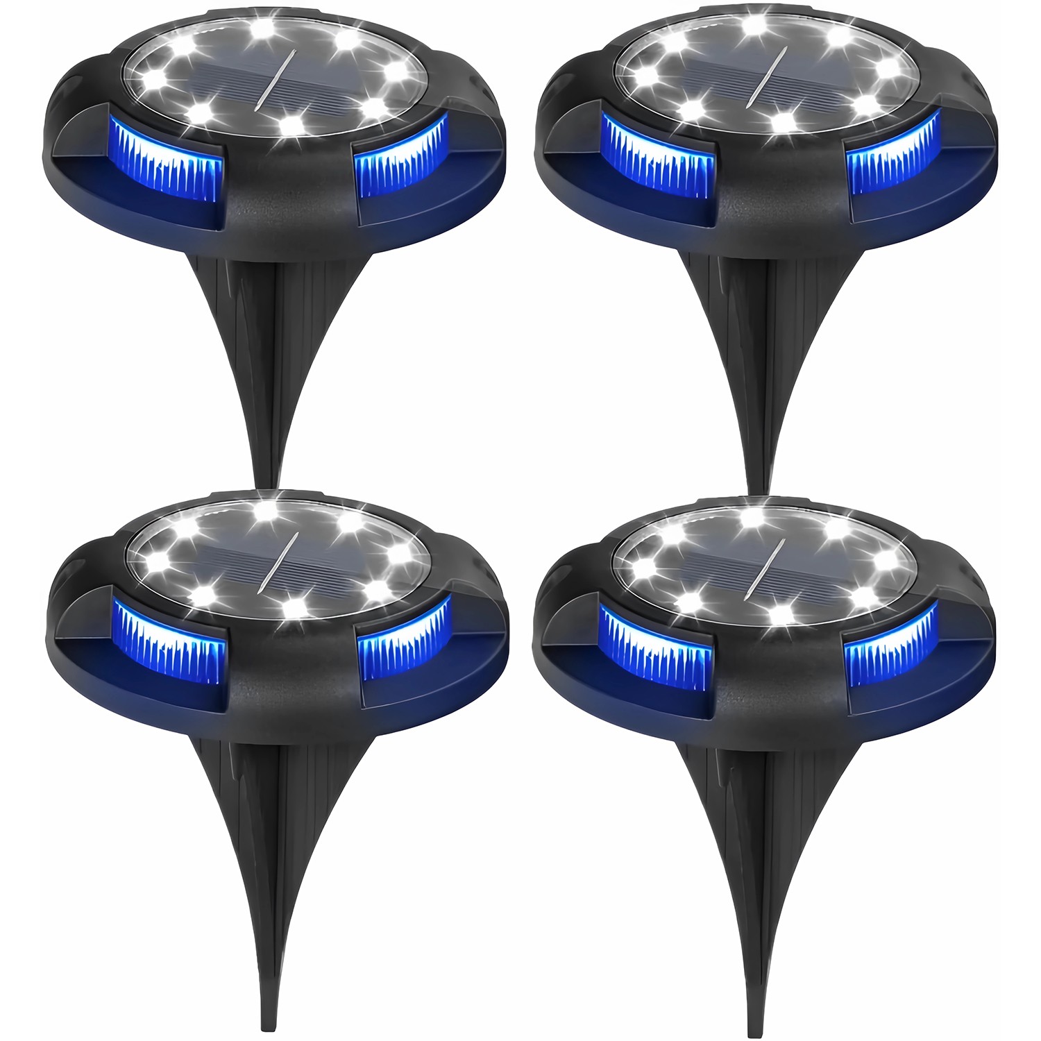 4/8/12Pack Solar Ground Lights Outdoor Garden Pathway Walkway Driveway Deck Lawn gallery