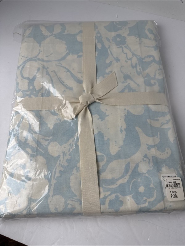 Williams Sonoma Painterly Damask Tablecloth 70×90 EASTER SPRING gallery