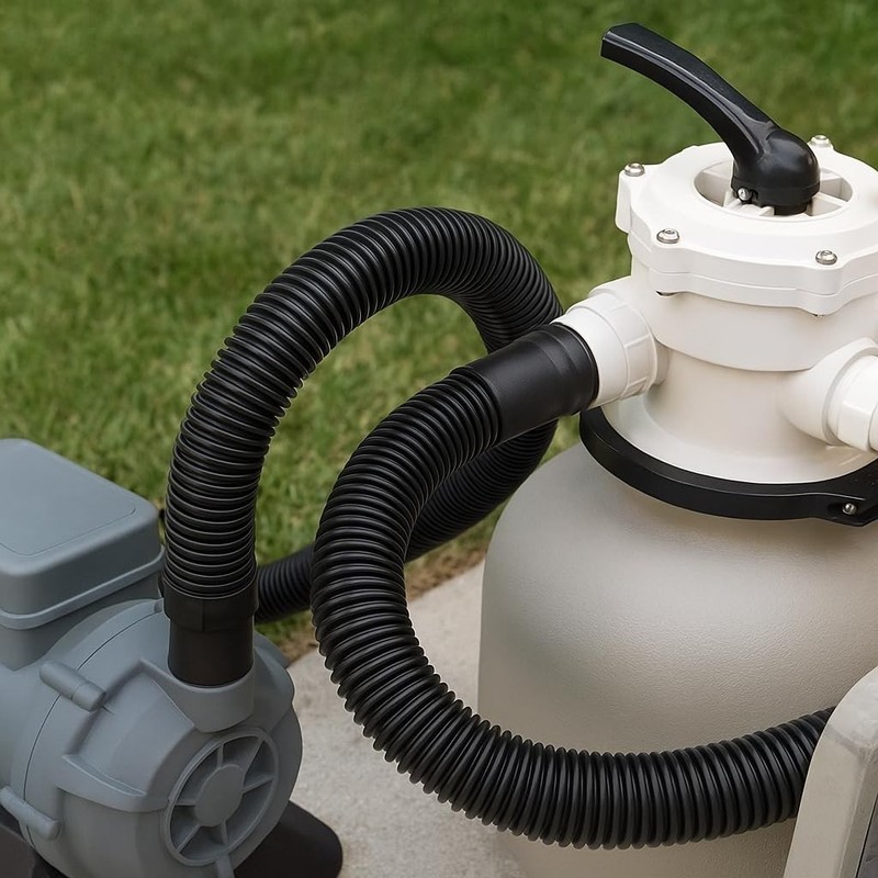 "Premium Pool Pump Filter Hose 11/2 in. x 4 ft, Durable Black USA Made" gallery