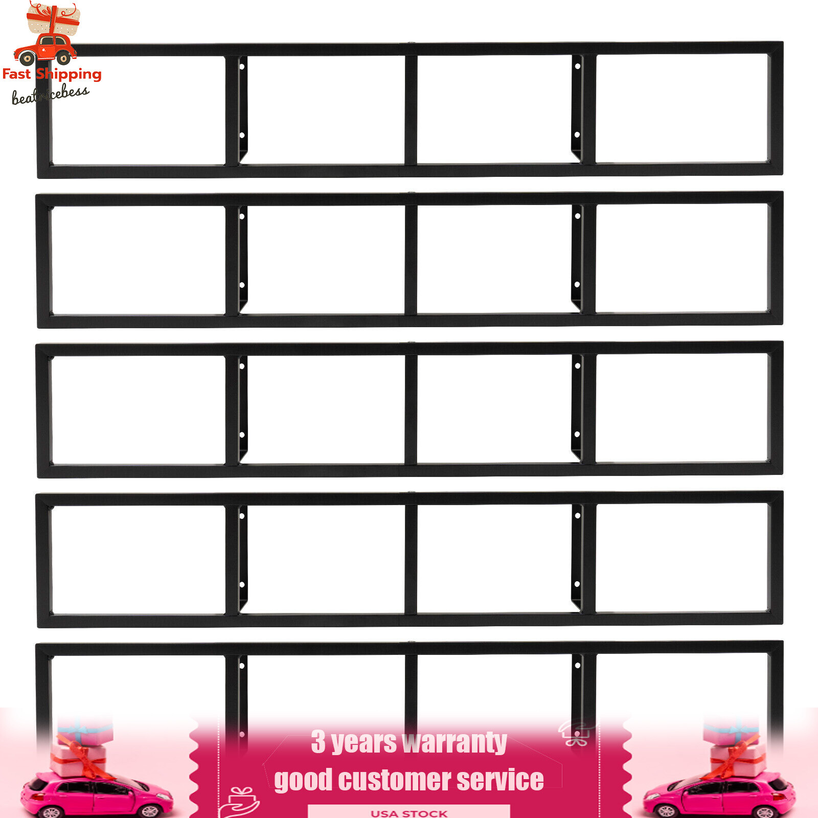5PCs 34 In Video Game Rack Media Storage Shelves for Wall, CD DVD Storage Shelf gallery