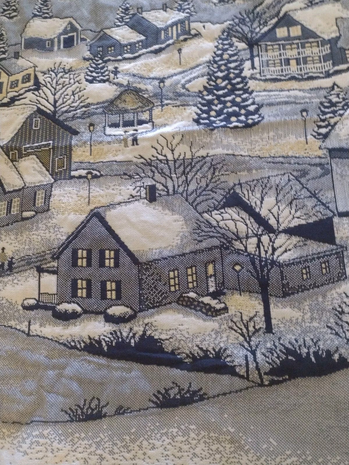 Mohawk Home Tapestry Throw Blanket Snow Christmas Afghan Tapestry Made In USA gallery