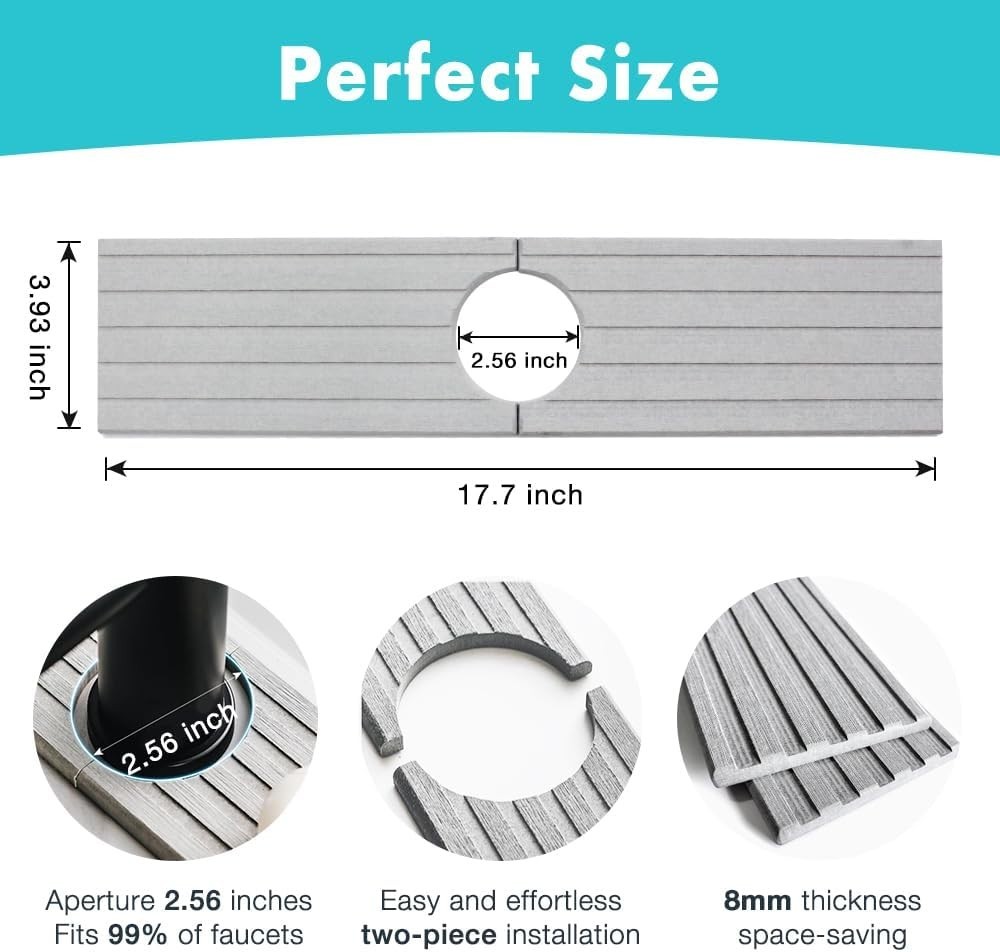 Faucet Mat for Kitchen Sink, Diatomite Absorbent,Draining, Quick Dry 17.7in gallery