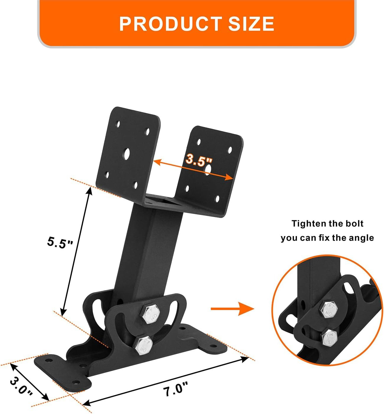 3PCS Roof Riser Brackets Kit - Adjustable Pergola Beam Brackets - Heavy Duty Mou gallery