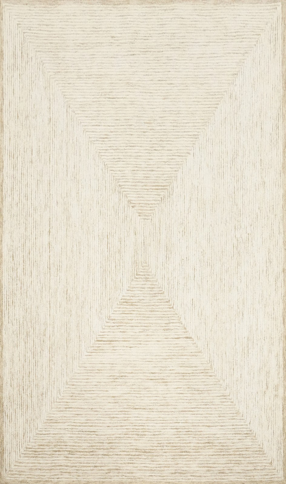 Geometric Modern Area Rug 5x8 Hand-knotted Wool in Calm Neutral Shades gallery