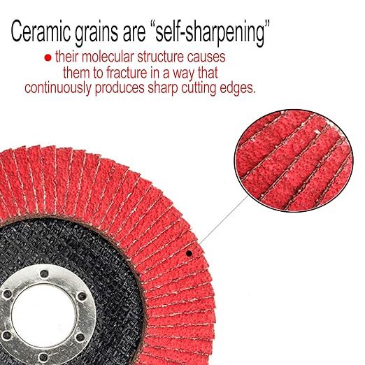 4-1/2"x7/8" Ceramic Flap Discs Sanding Grinding wheel 40 60 80 120 Grit T29 4.5" gallery