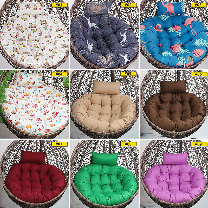Patio Hanging Swing Egg Chair Cushion Large Round Papasan Pad Cover No Filling gallery