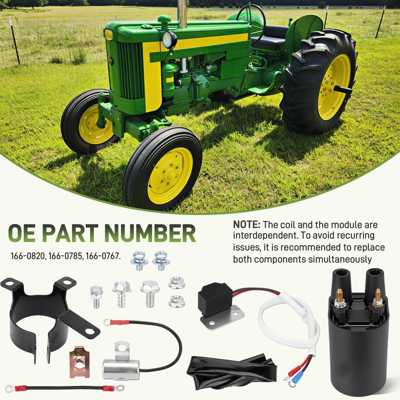 Ignition Coil Kits W/ Ignition Module For Onan P218g John Deere 316 420 166-0820 gallery