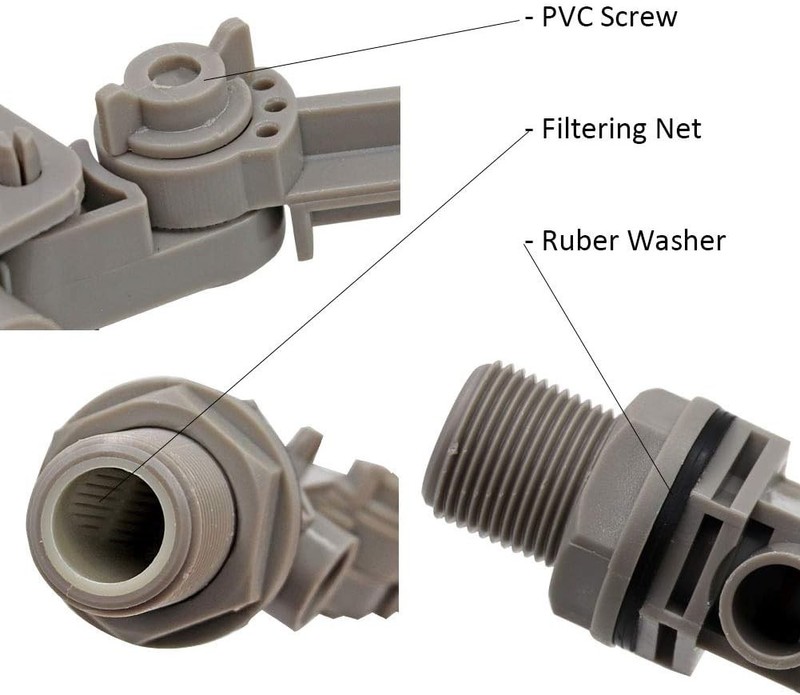 3/4 Float Valve for Water Tank Plastic 12" x 4.3" x 4.3", Gray gallery