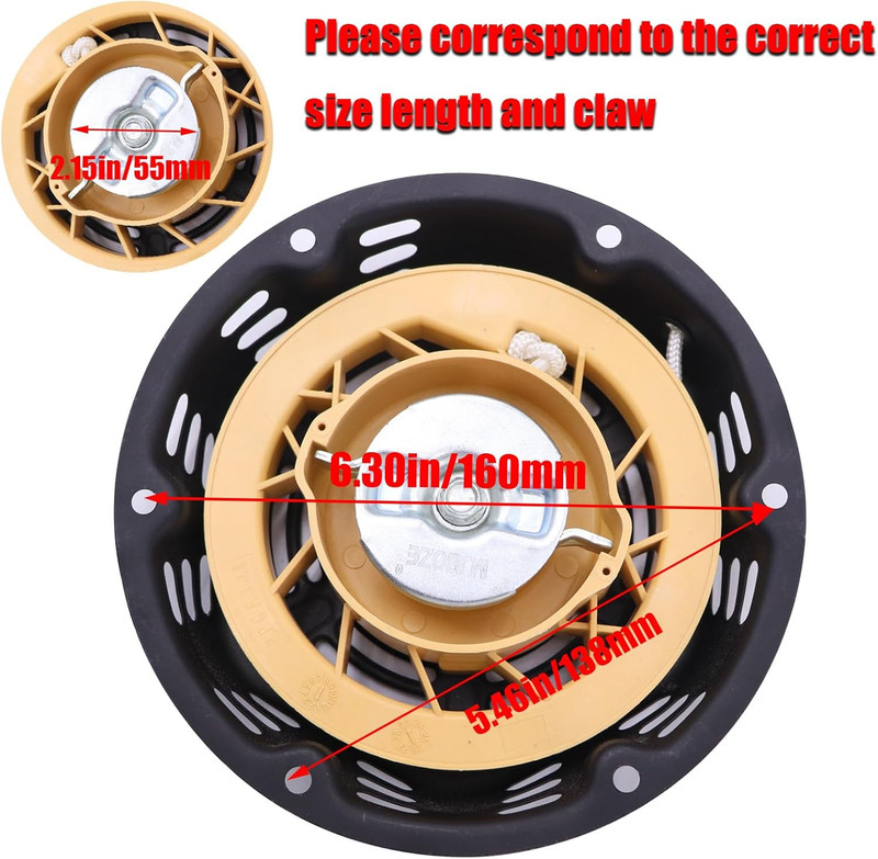 Recoil Pull Start Starter Compatible with Generator Champion 196Cc 212C 224Cc，Pu gallery