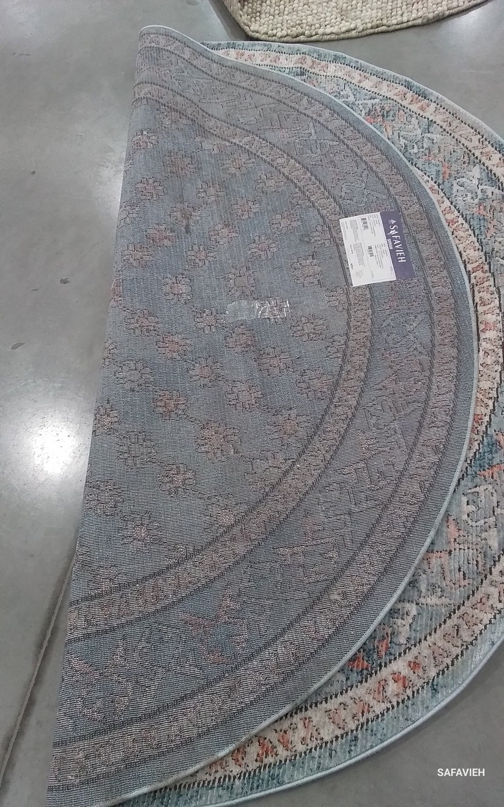 BLUE / ROSE 6'-7" x 6'-7" Back Stain Rug, Reduced Price 1172800658 SHV729M-7R gallery