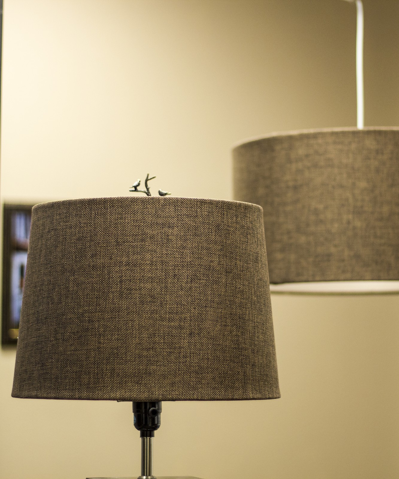 12x14x10 Hardback Drum Lamp Shade Chocolate Burlap gallery