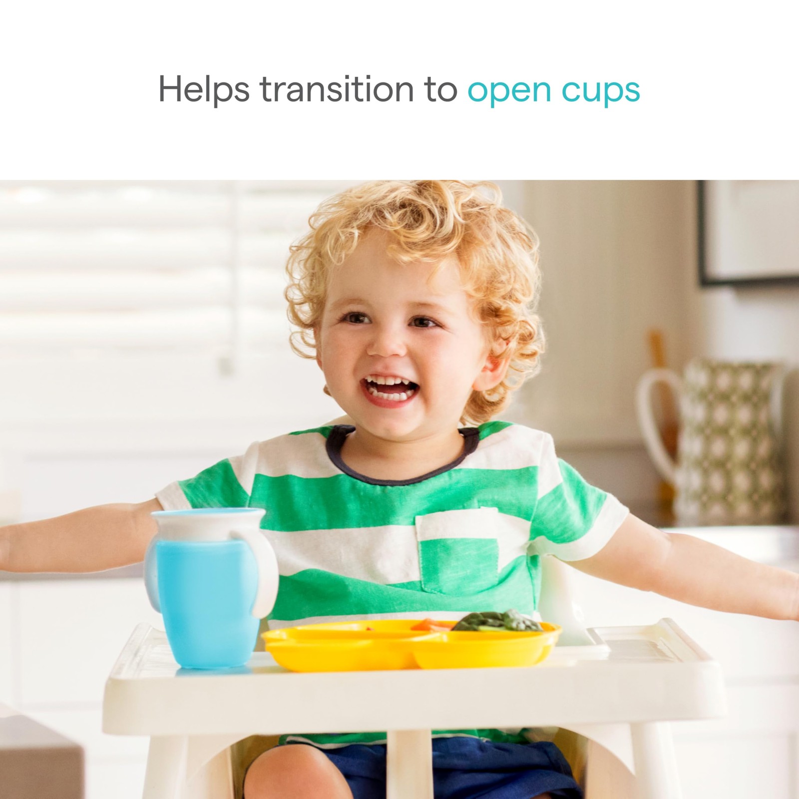 Munchkin Sippy Cup for 6 Month Old and Up, Spill 7 Ounces, Blue/Green 2 Count gallery