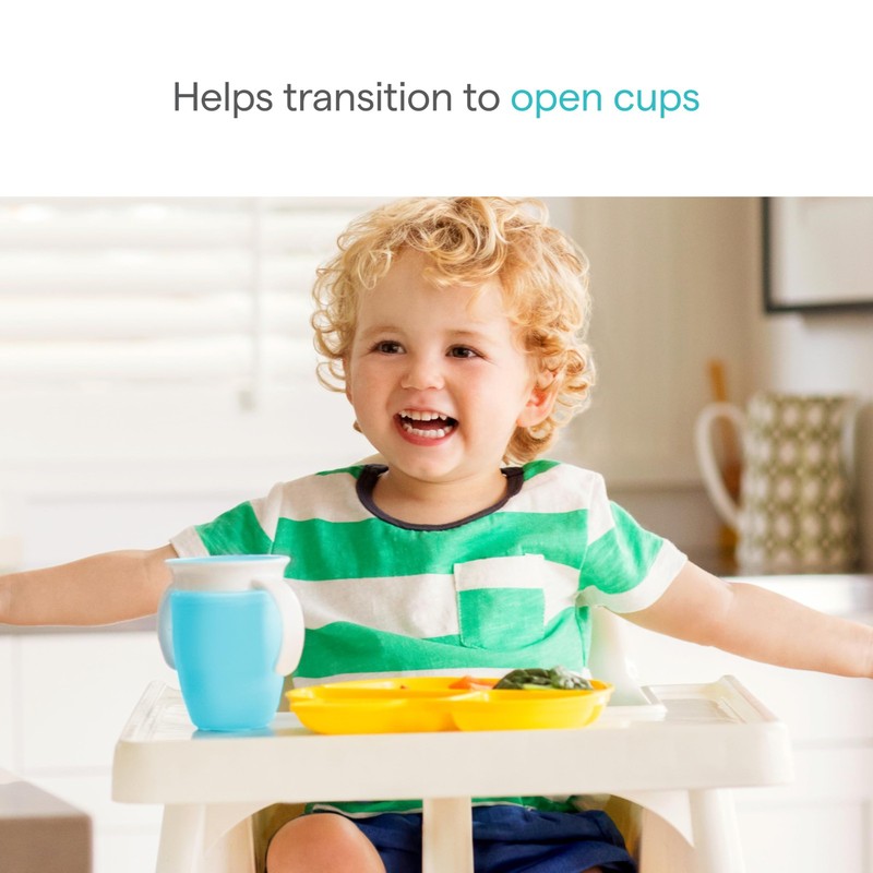 Munchkin Sippy Cup for 6 Month Old and Up, Spill 7 Ounces, Blue/Green 2 Count gallery