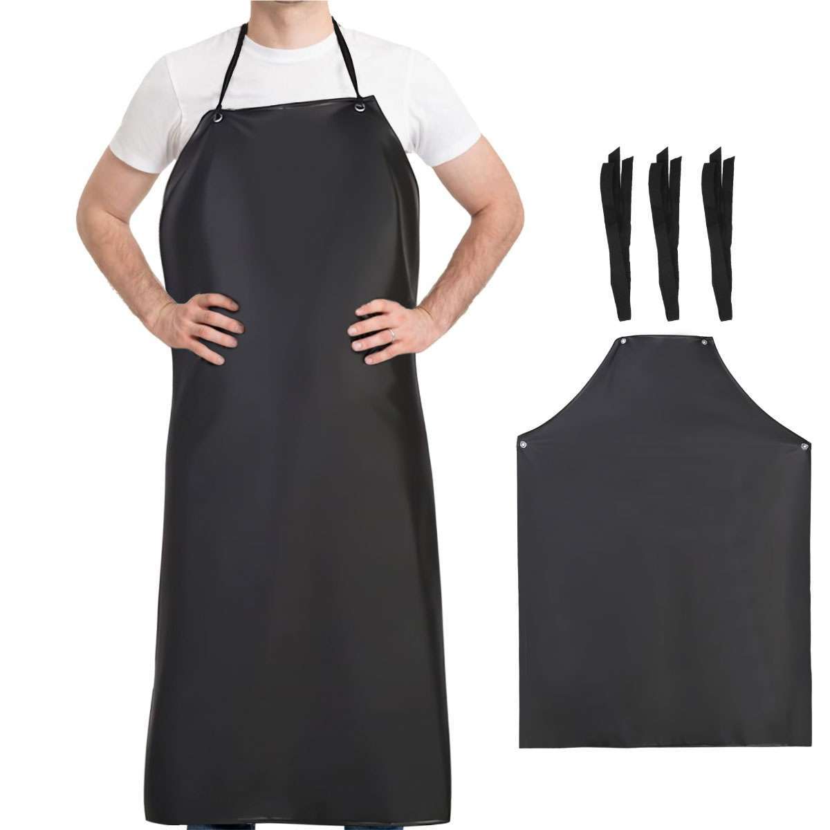 Heavy Duty Vinyl Waterproof Apron Chemical Resistant PVC Apron for Industrial gallery