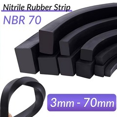 Solid Black Nitrile NBR Rubber Sheet/Strip – Various Sizes & Thicknesses 3-70mm