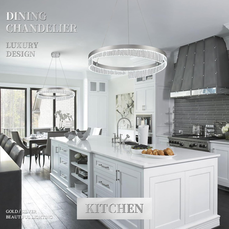 Dimmable LED Circular Chandelier with Remote Control for Modern Spaces gallery
