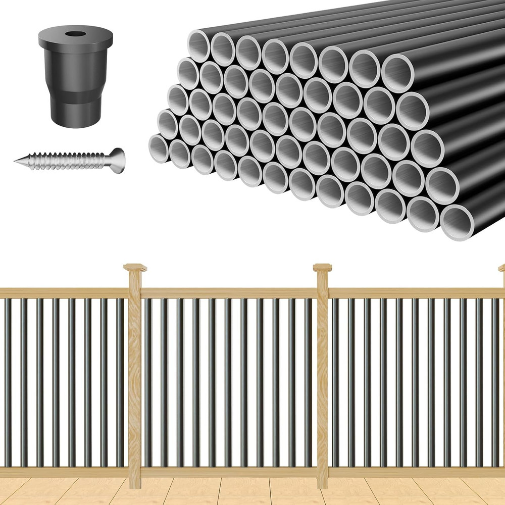 100 Pack 36" Aluminum Deck Balusters, Balusters for Deck Railing, 3/4" Diameter
