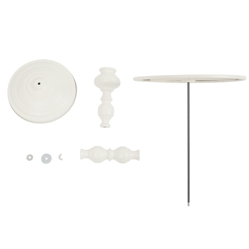 Round Side Table Retro Coffee End Table Small Accent Pedestal Table White Home gallery