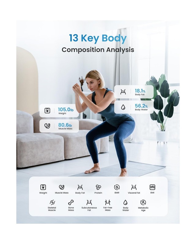 RENPHO Smart Scale for Body Weight, Digital Bathroom Scale BMI Weig... Fast Ship gallery