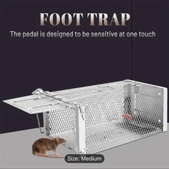 Rat Trap for Effective Mouse Catch and Release – Compact Silver Design