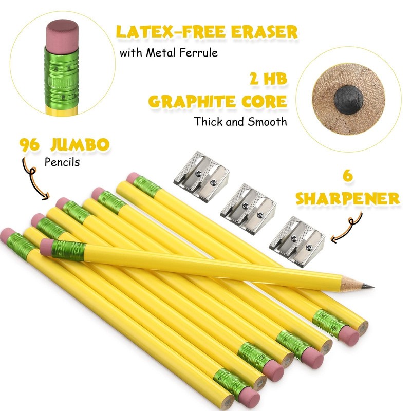 Fainne 102 Pcs Back to School Classroom Supplies Bulk 96 Jumbo Large Giant Fa... gallery