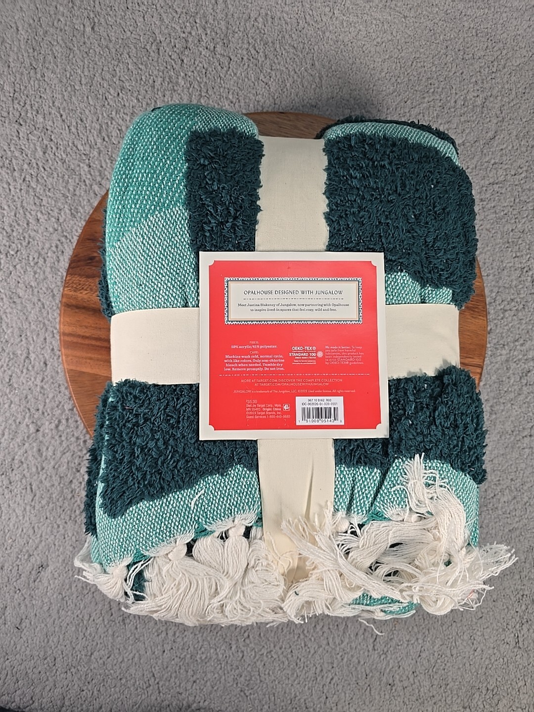 Geometric Patterned Chunky Woven Throw Blanket Opalhouse Jungalow Tassel Trim gallery