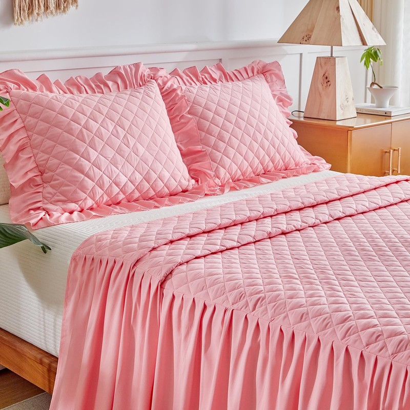 Uozzi Bedding Ruffle Skirt Bedspread Set - 30 - Ruffled Summer gallery