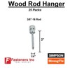 25 PCS Simpson Strong-Tie RWV37200 - 3/8" Rod Hanger for Wood Vertical 1/4" x 2" gallery