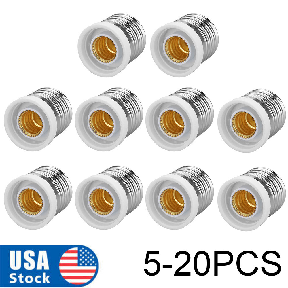 Light Bulb Socket Adapter Medium Base E26 to E12 Candelabra Screw Reducer gallery