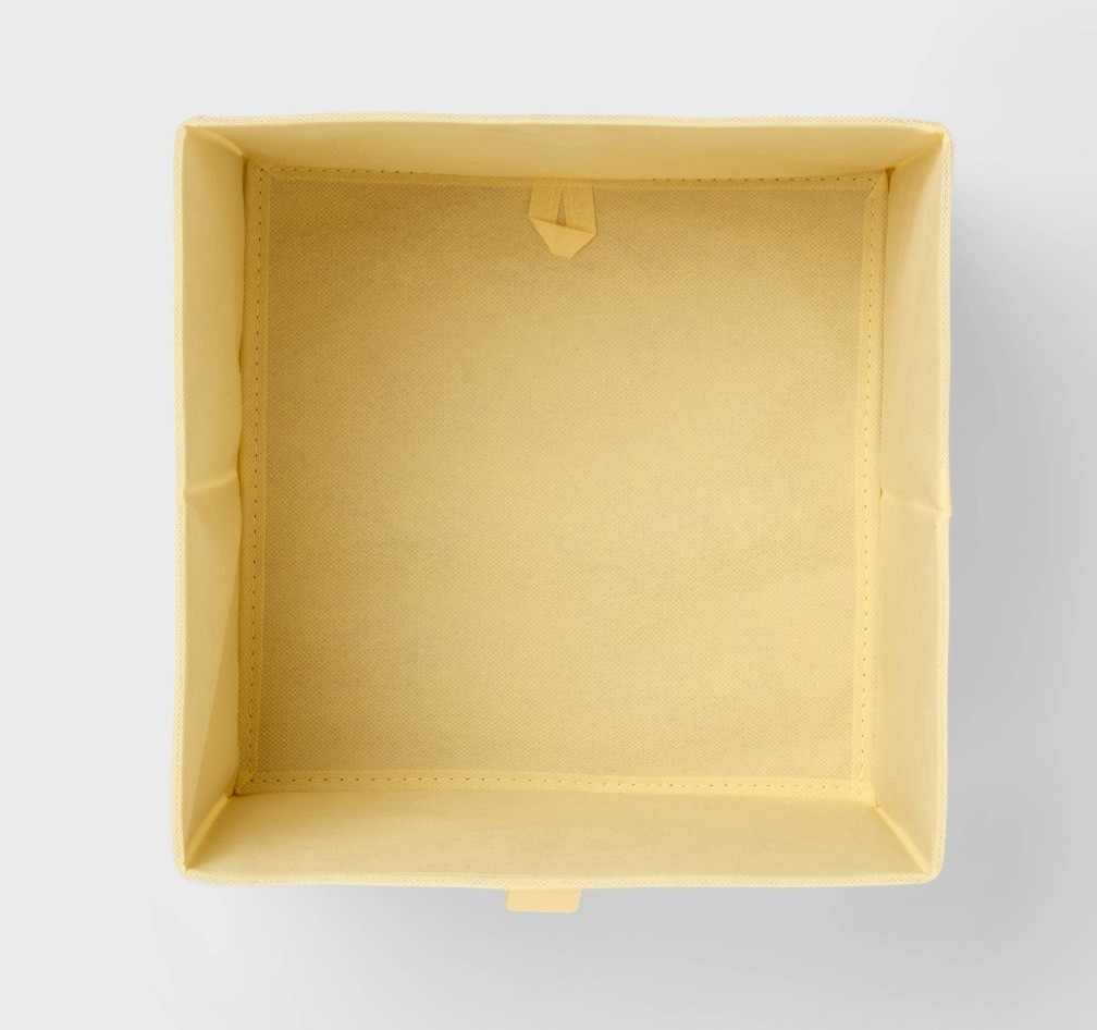 Brightroom Fabric Bin Basket Set 11" Griege Open-Top 10.5x11x10 yellow gallery