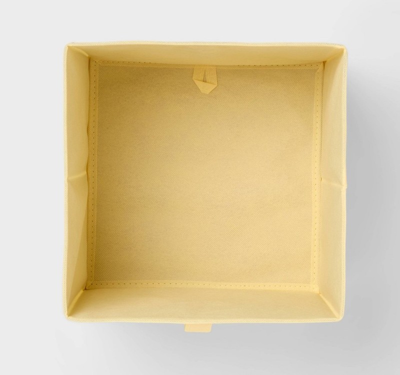 Brightroom Fabric Bin Basket Set 11" Griege Open-Top 10.5x11x10 yellow gallery